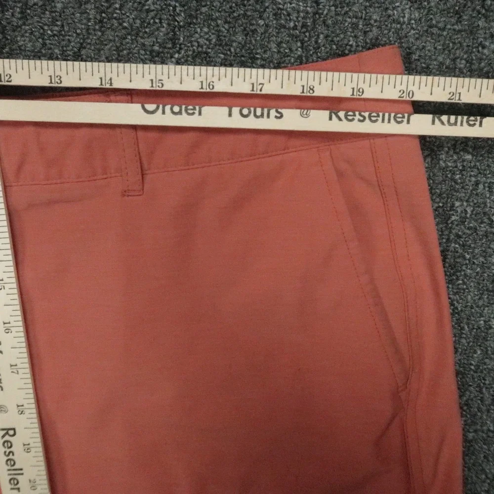 Faherty Shorts Mens 38 Orange Red‎ All Day Chino Stretch Zip Pocket Lightweight